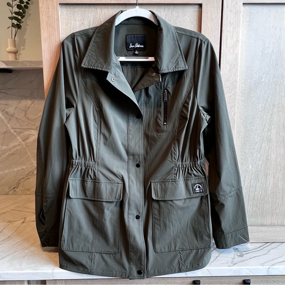 NWOT SAM EDELMAN Field Utility Jacket Lightweight Olive Green Military Safari M - Picture 16 of 16